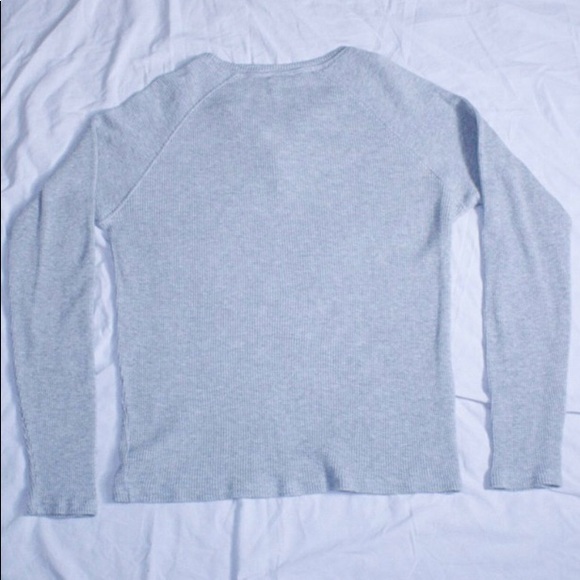 Thermal Gray Henley Long Sleeve - Picture 2 of 2